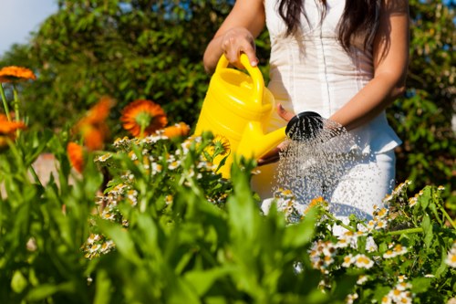 Happy clients enjoying their Lucas Gardener-designed garden